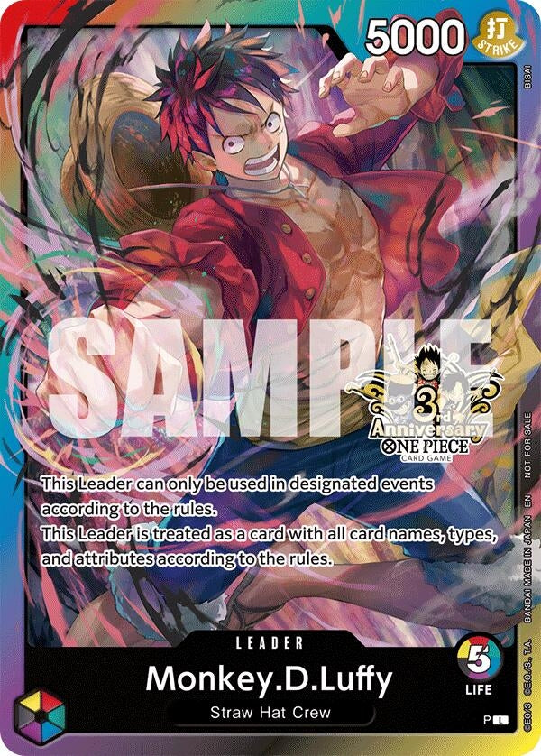 Image for Monkey.D.Luffy (3rd Anniversary Tournament 3 Brothers Pack) (Carrying On His Will: 3rd Anniversary Tournament Cards) - One Piece Card Game