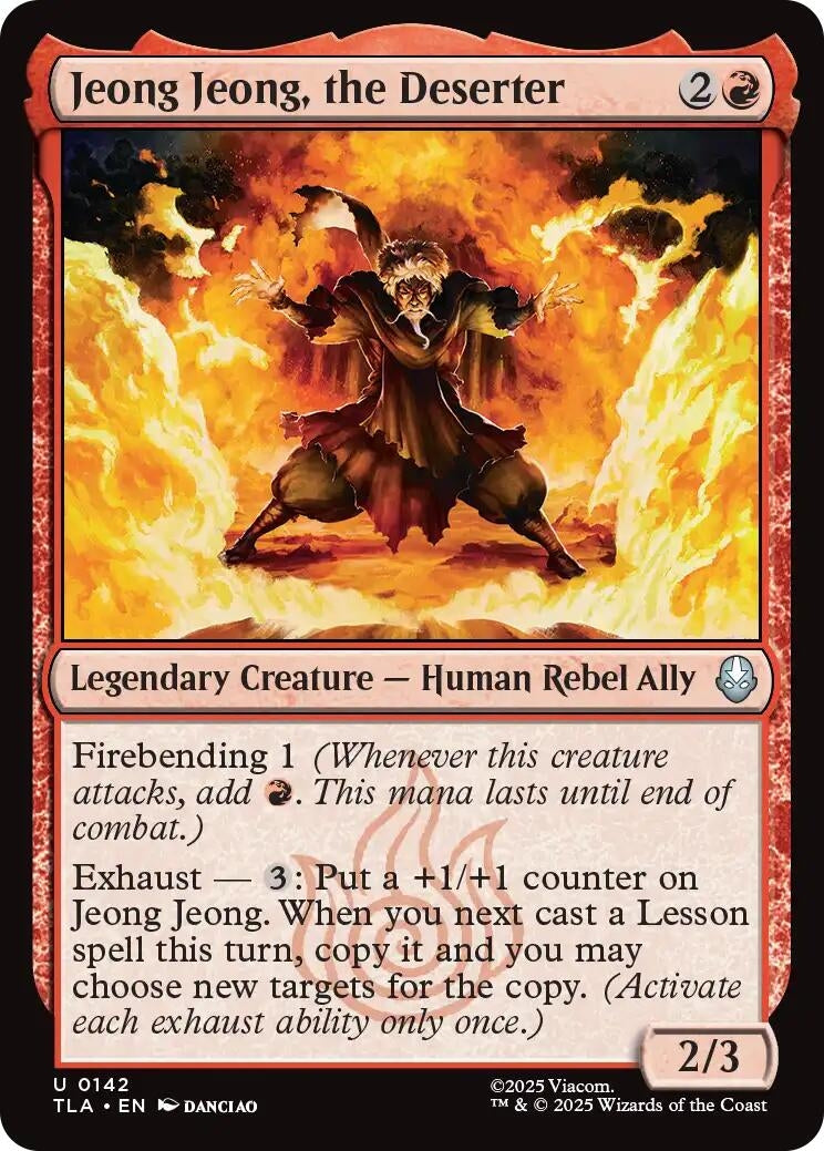 Image for Jeong Jeong, the Deserter (142) (Avatar: The Last Airbender) - Magic: The Gathering
