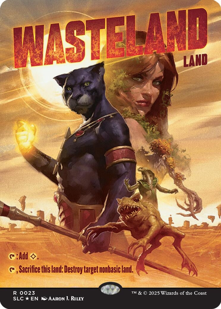 Image for Wasteland (Halo Foil) (50) (Secret Lair Countdown Kit) - Magic: The Gathering