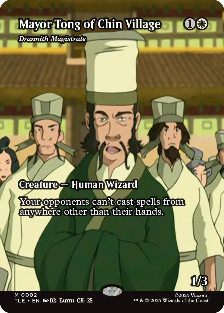 Image for Mayor Tong of Chin Village - Drannith Magistrate (Borderless) (2) (Avatar: The Last Airbender: Eternal-Legal) - Magic: The Gathering