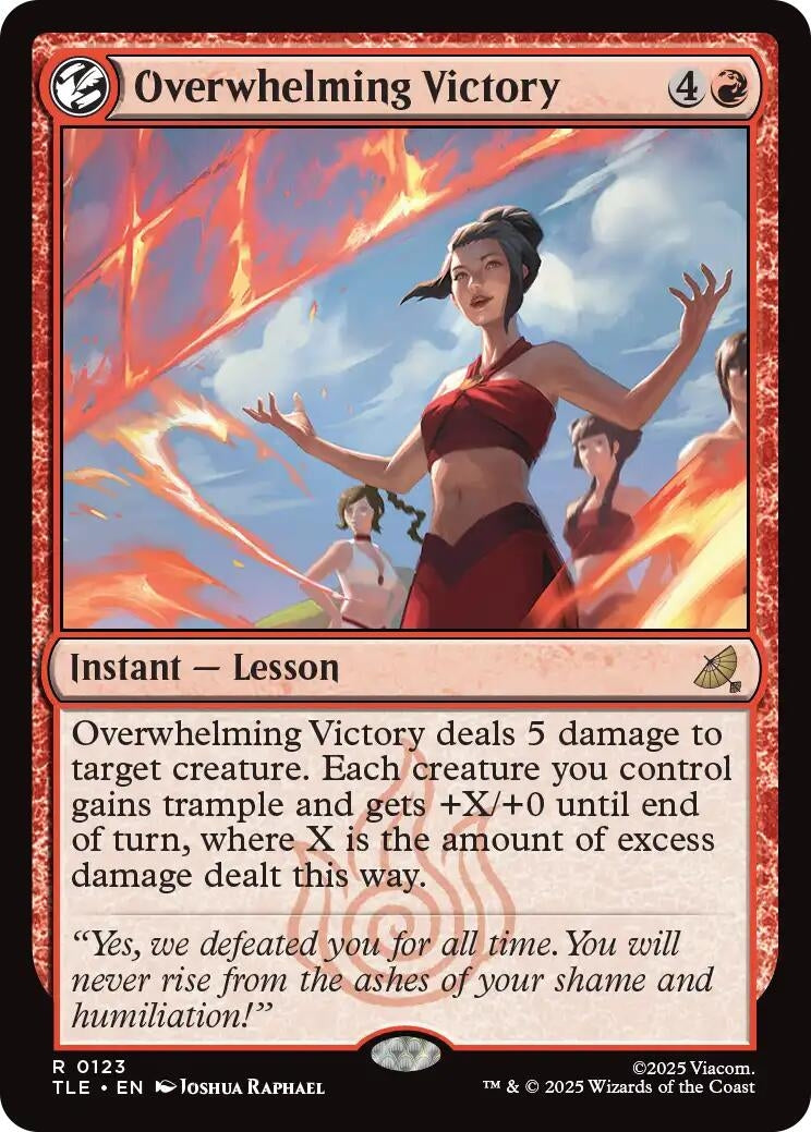 Image for Overwhelming Victory (123) (Avatar: The Last Airbender: Eternal-Legal) - Magic: The Gathering