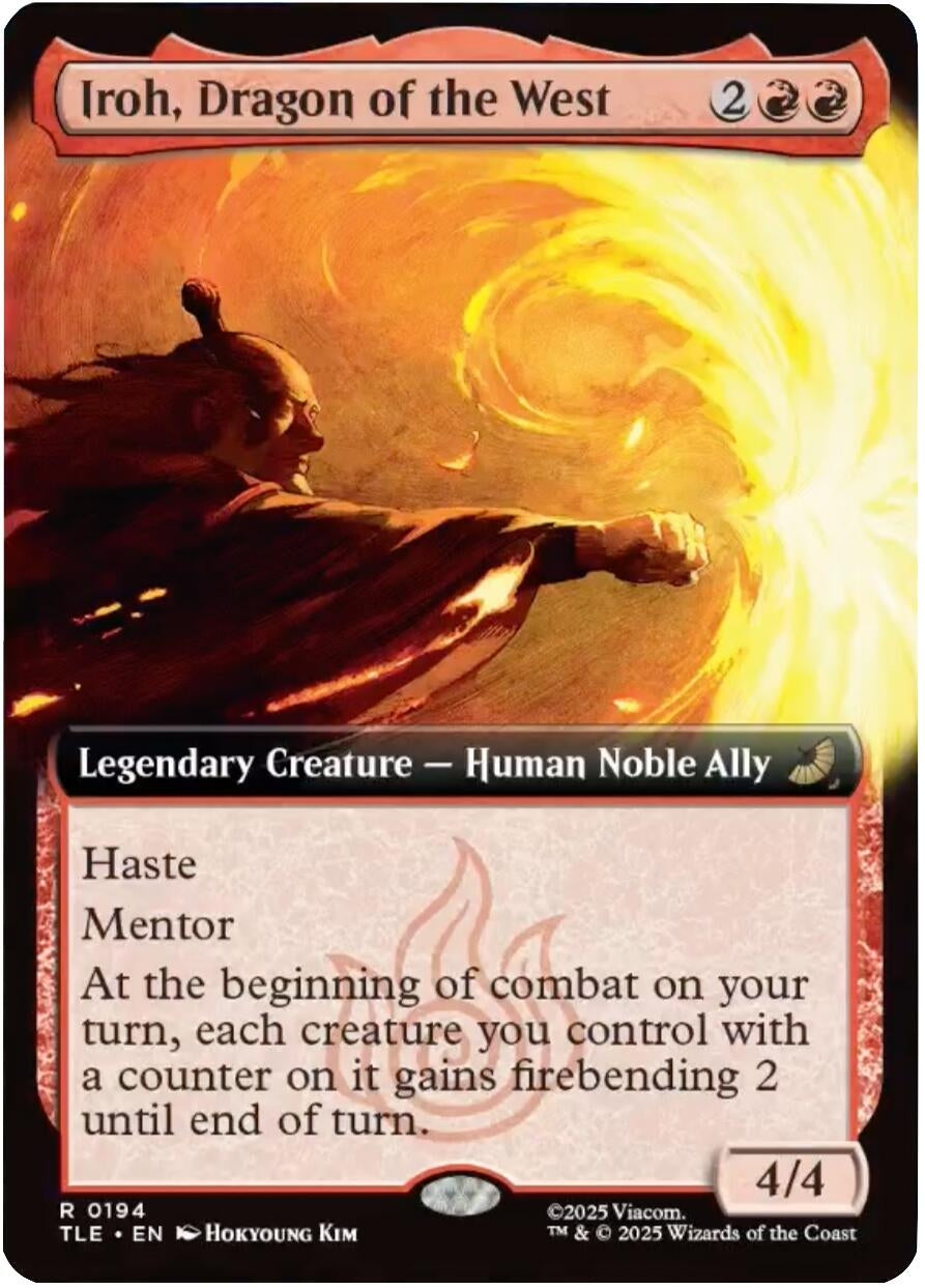 Image for Iroh, Dragon of the West (Extended Art) (194) (Avatar: The Last Airbender: Eternal-Legal) - Magic: The Gathering