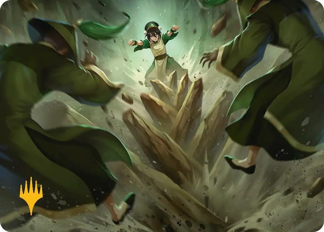 Image for Rockalanche Art Card (Gold-Stamped Planeswalker Symbol) (17) (Avatar: The Last Airbender) - Magic: The Gathering