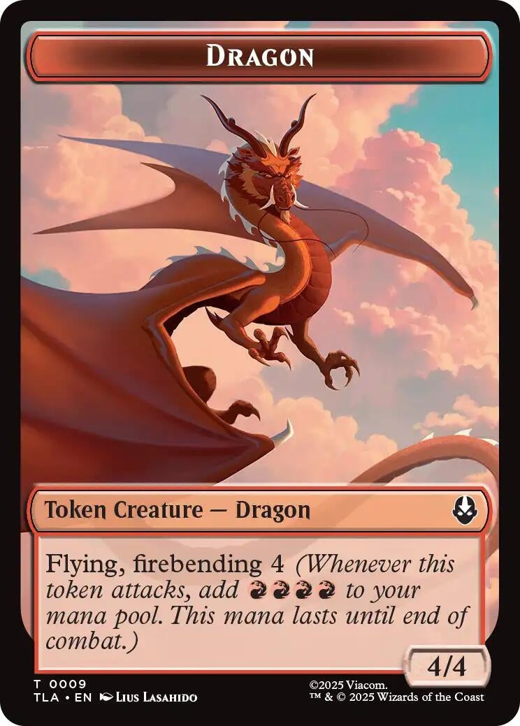 Image for Dragon // Food (0019) Double-Sided Token (9 // 19) (Avatar: The Last Airbender) - Magic: The Gathering