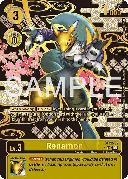 Image for Renamon (Rare Pull) (ST22-02 SR) - Digimon Card Game