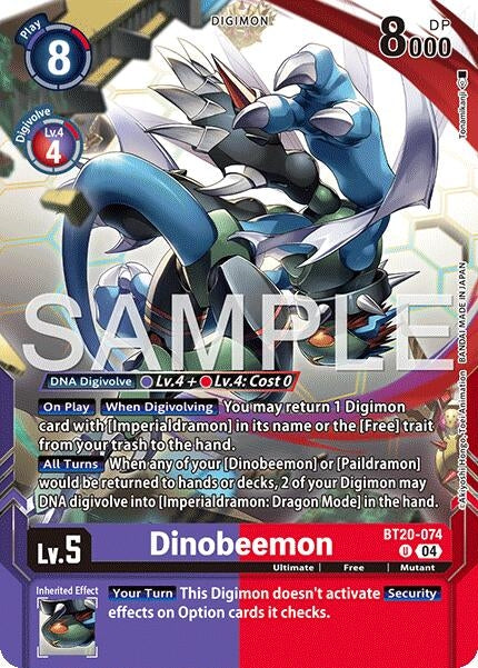 Image for Dinobeemon (Digimon Card Game Playmat & Card Set) (BT20-074 U) - Digimon Card Game