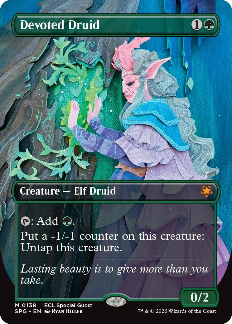 Image for Devoted Druid (Borderless) (138) - Magic: The Gathering
