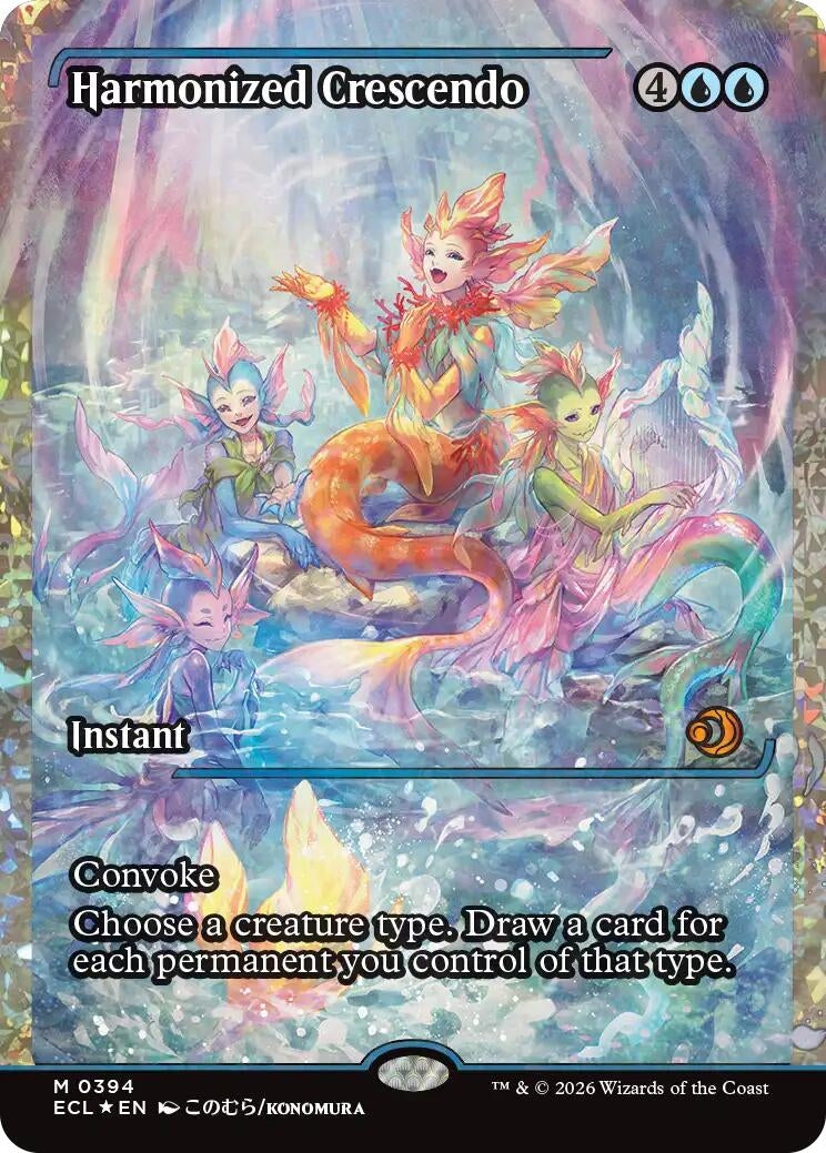 Image for Harmonized Crescendo (0394) (Showcase) (Fracture Foil) (394) (Lorwyn Eclipsed) - Magic: The Gathering