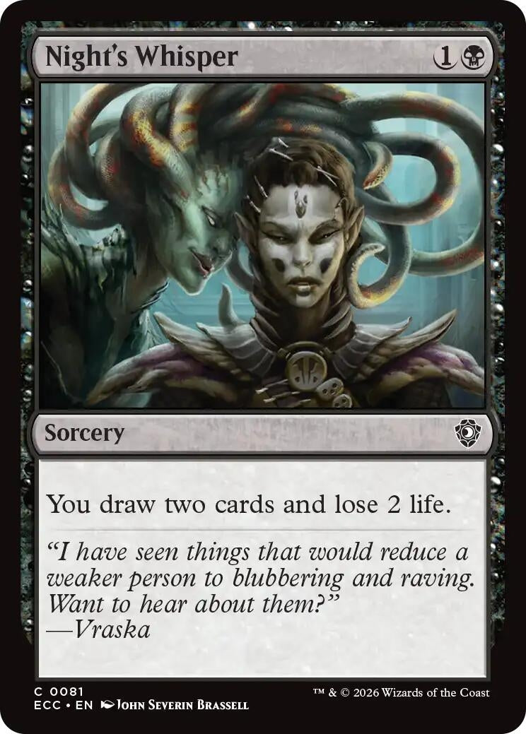 Image for Night's Whisper (81) (Lorwyn Eclipsed) - Magic: The Gathering
