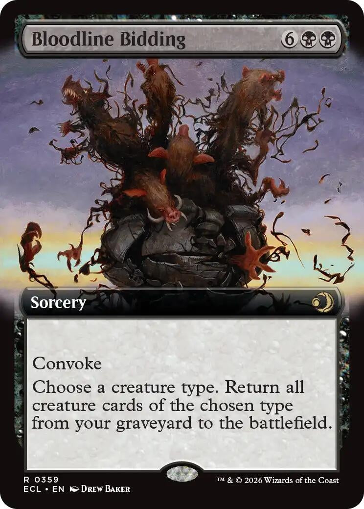Image for Bloodline Bidding (Extended Art) (359) (Lorwyn Eclipsed) - Magic: The Gathering