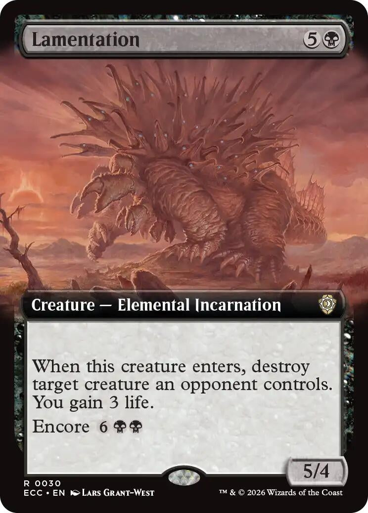 Image for Lamentation (Extended Art) (30) (Lorwyn Eclipsed) - Magic: The Gathering