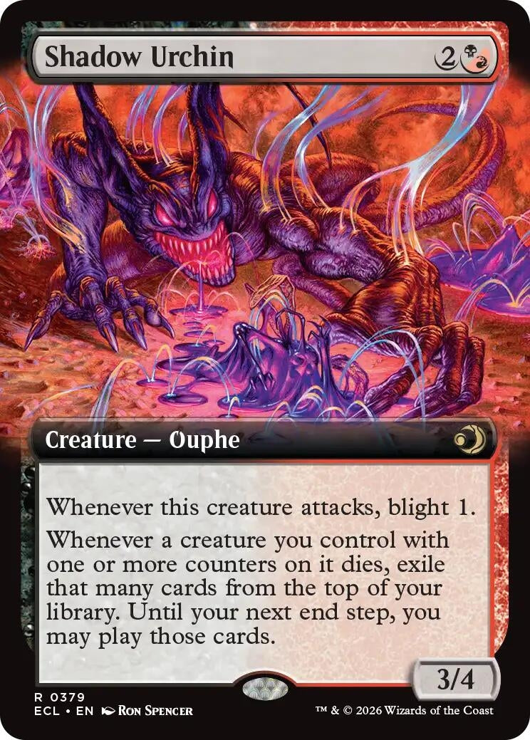 Image for Shadow Urchin (Extended Art) (379) (Lorwyn Eclipsed) - Magic: The Gathering