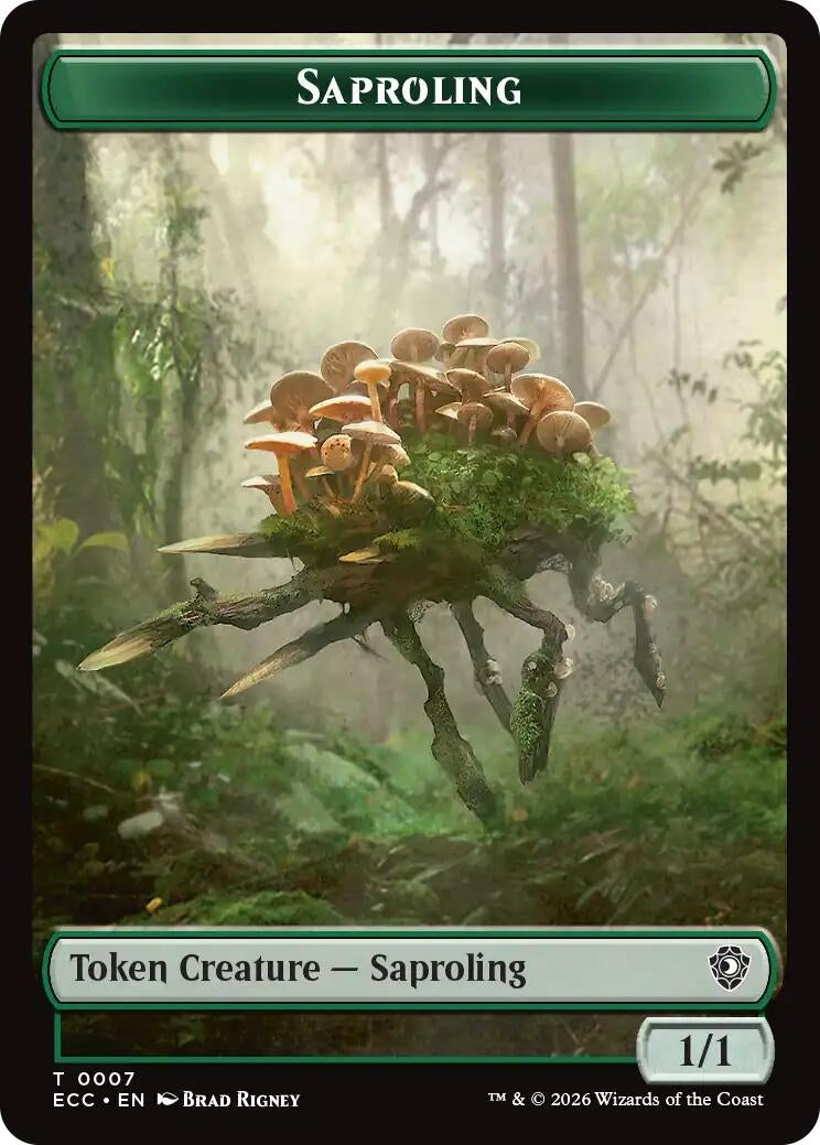 Image for Saproling // Poison Counter Double-Sided Token (7 // 13) (Lorwyn Eclipsed) - Magic: The Gathering
