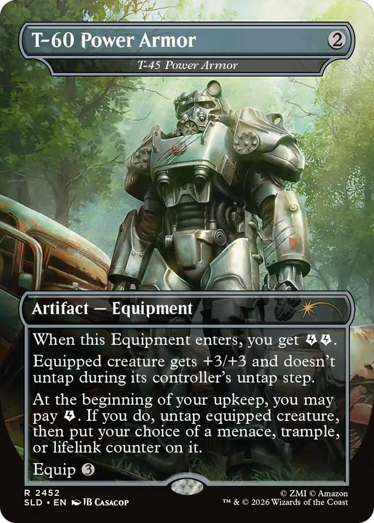 Image for T-60 Power Armor - T-45 Power Armor (2452) (Secret Lair Drop Series) - Magic: The Gathering