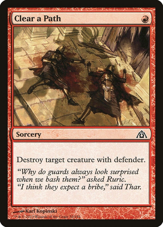 Image for Clear a Path (32) (Dragon's Maze) - Magic: The Gathering