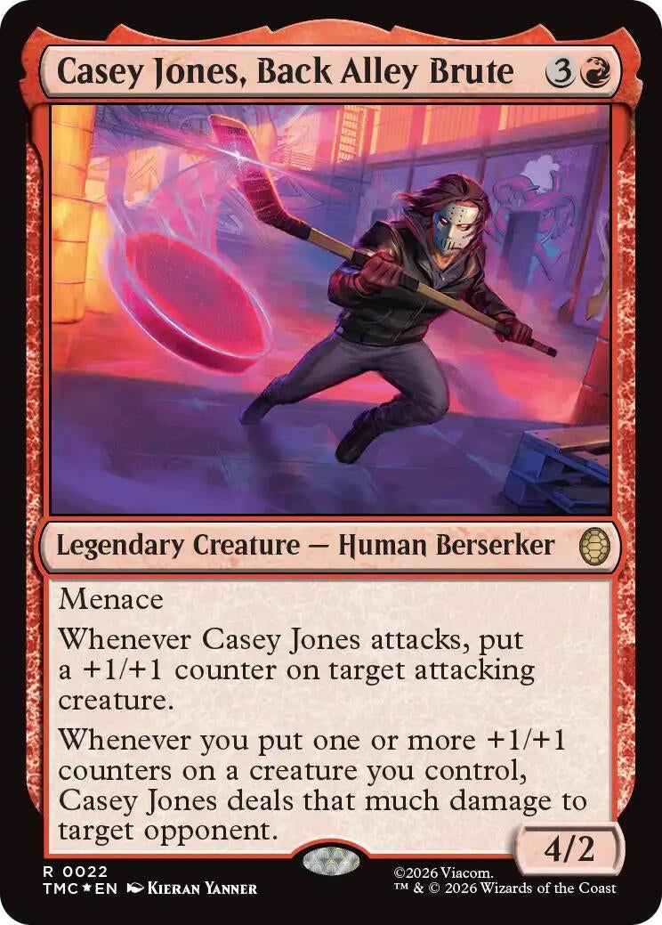 Image for Casey Jones, Back Alley Brute (Surge Foil) (22) (Teenage Mutant Ninja Turtles) - Magic: The Gathering