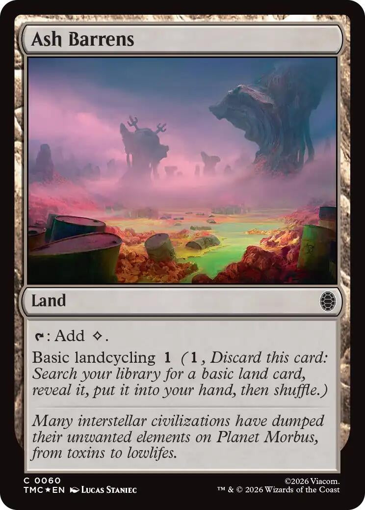 Image for Ash Barrens (Surge Foil) (60) (Teenage Mutant Ninja Turtles) - Magic: The Gathering