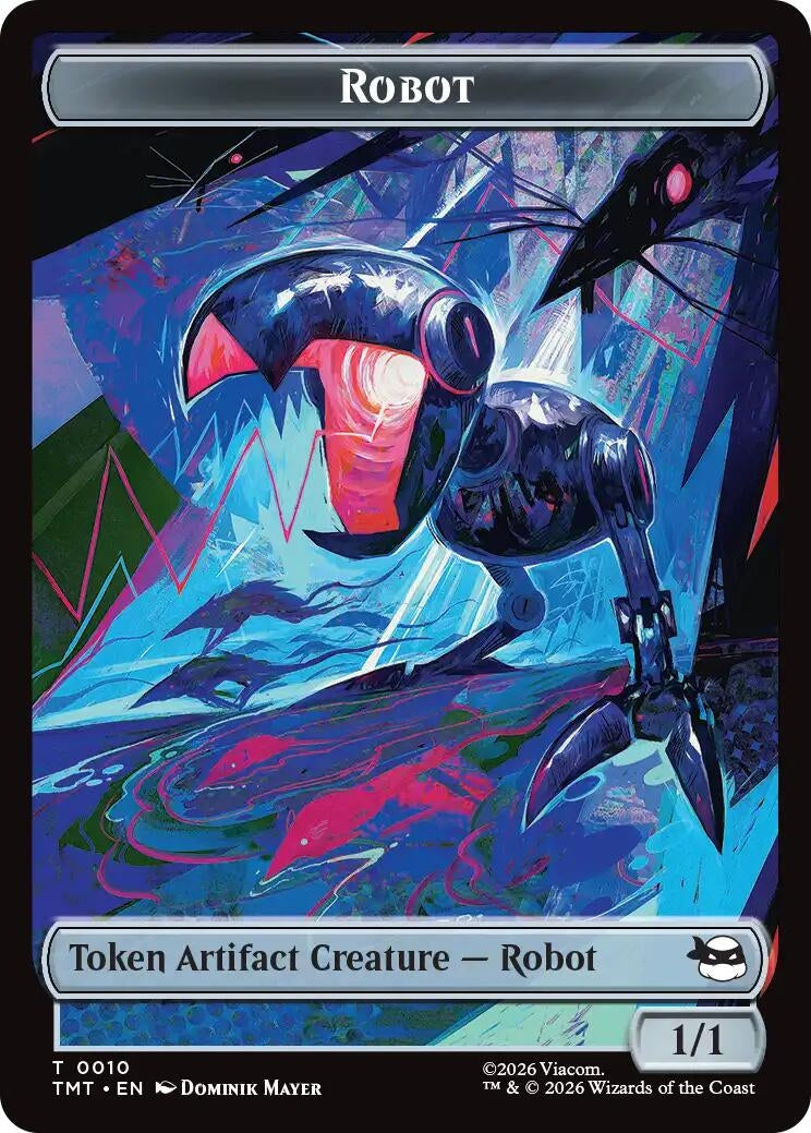 Image for Robot // Food Double-Sided Token (10 // 8) (Teenage Mutant Ninja Turtles) - Magic: The Gathering