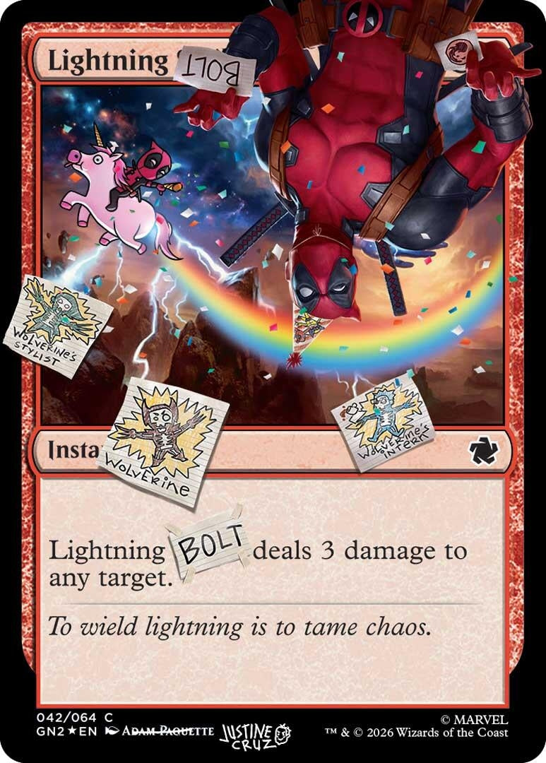 Image for Lightning Bolt (042) (Pool Party Foil) (42) (Secret Lair Drop Series) - Magic: The Gathering