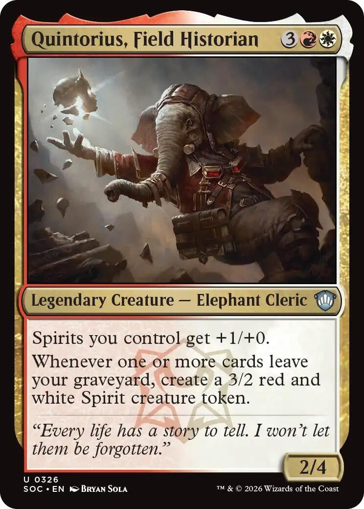 Image for Quintorius, Field Historian (326) (Secrets of Strixhaven) - Magic: The Gathering