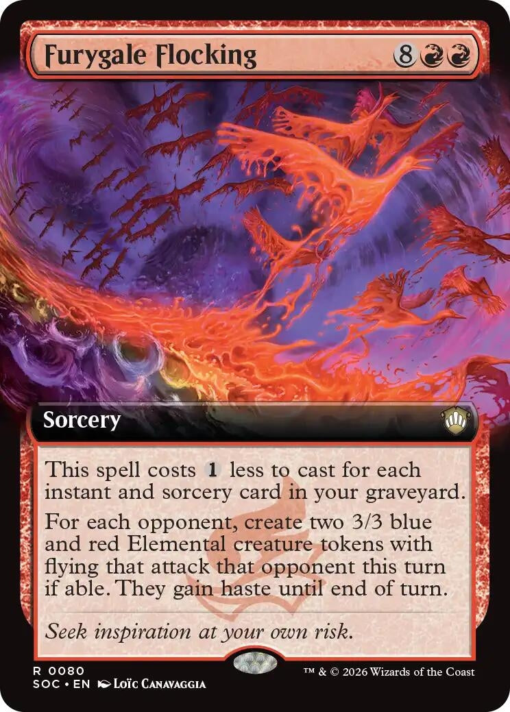 Image for Furygale Flocking (Extended Art) (80) (Secrets of Strixhaven) - Magic: The Gathering