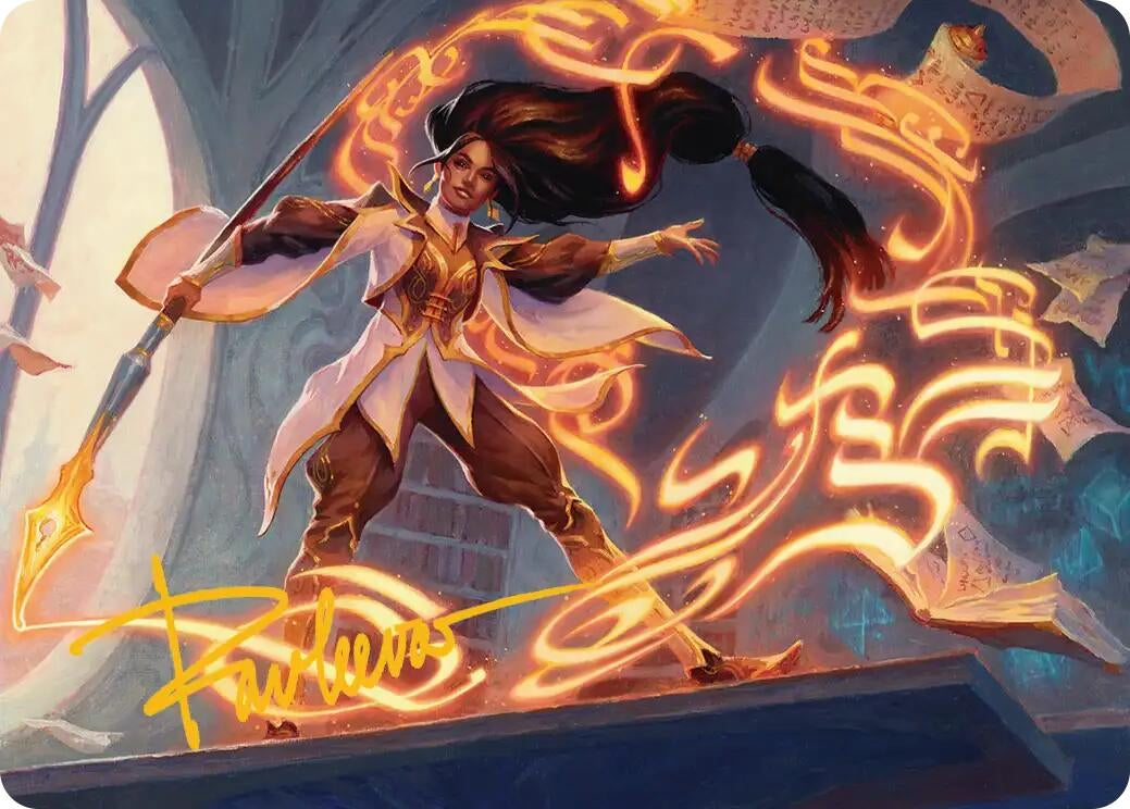 Image for Interjection Art Card (Gold-Stamped Signature) (4) (Secrets of Strixhaven) - Magic: The Gathering