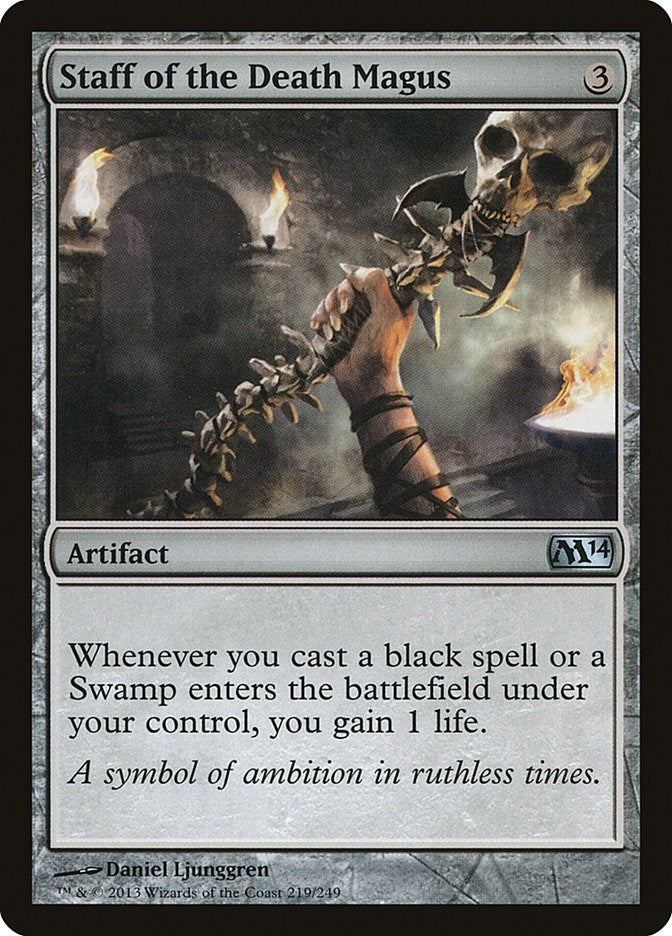 Image for Staff of the Death Magus (219) (Magic 2014 (M14)) - Magic: The Gathering