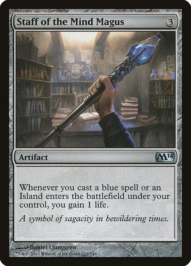 Image for Staff of the Mind Magus (221) (Magic 2014 (M14)) - Magic: The Gathering