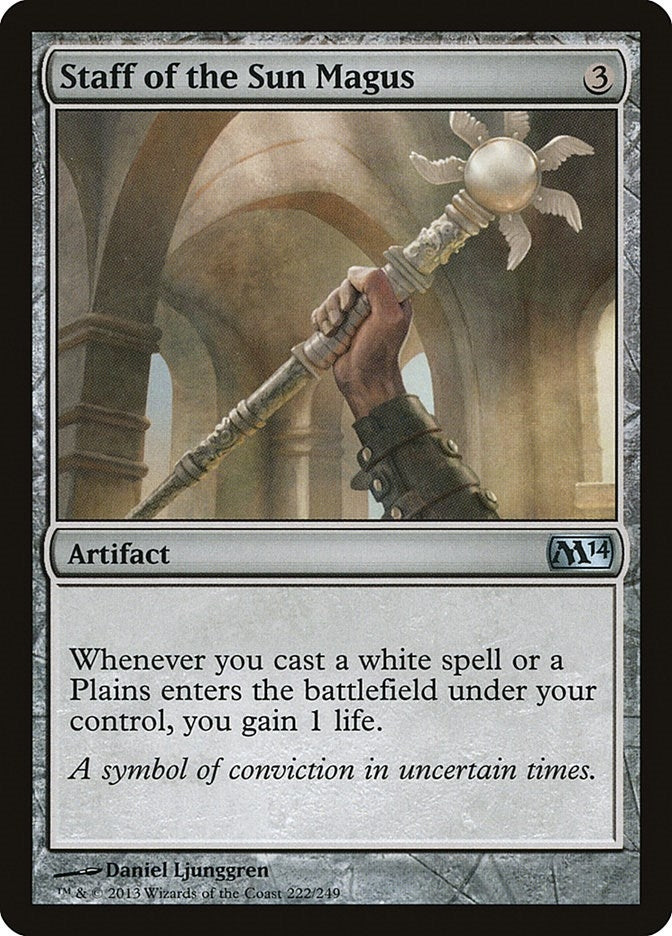 Image for Staff of the Sun Magus (222) (Magic 2014 (M14)) - Magic: The Gathering