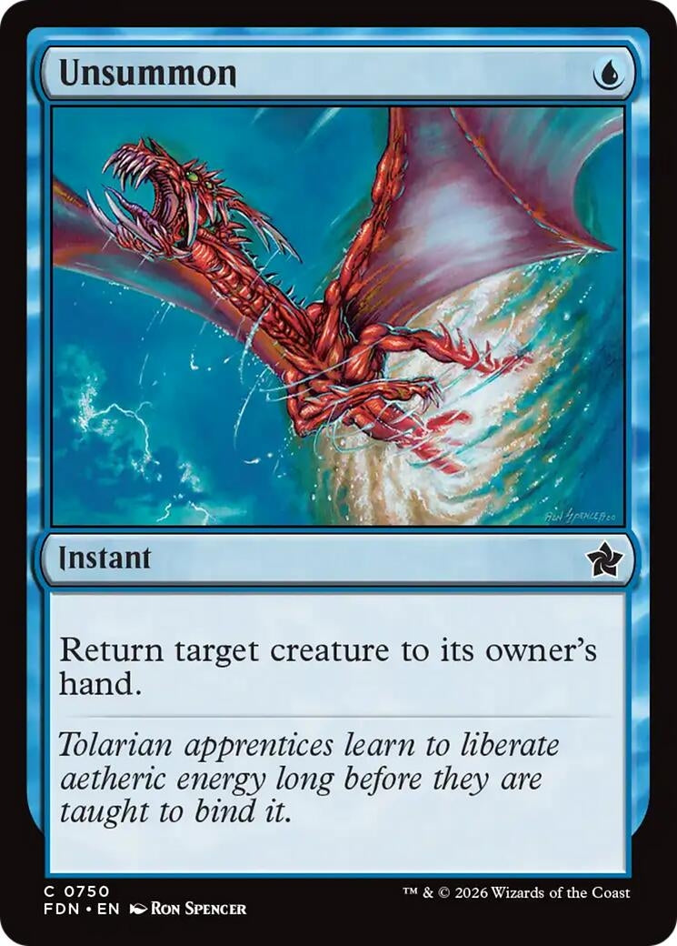 Image for Unsummon (0750) (750) (Foundations) - Magic: The Gathering