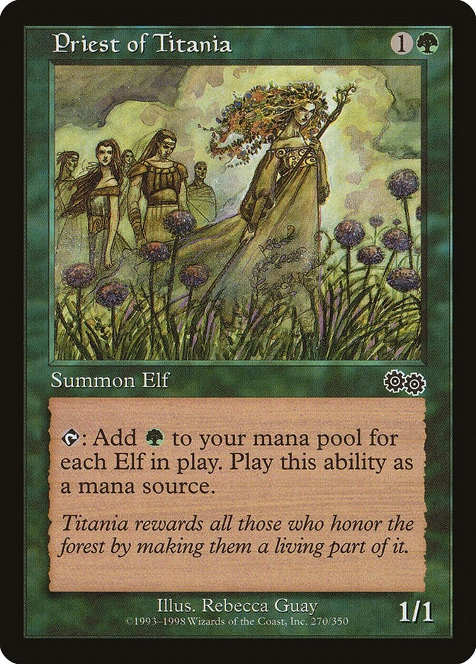 Image for Priest of Titania (270) (Urza's Saga) - Magic: The Gathering