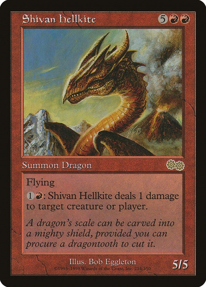 Image for Shivan Hellkite (214) (Urza's Saga) - Magic: The Gathering