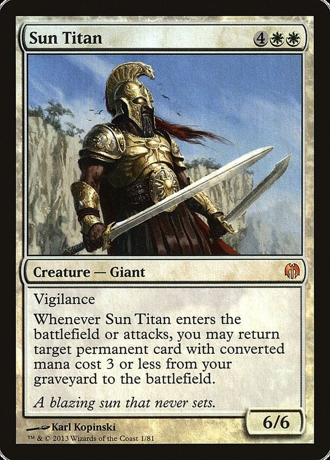 Image for Sun Titan (1) (Duel Decks: Heroes vs. Monsters) - Magic: The Gathering