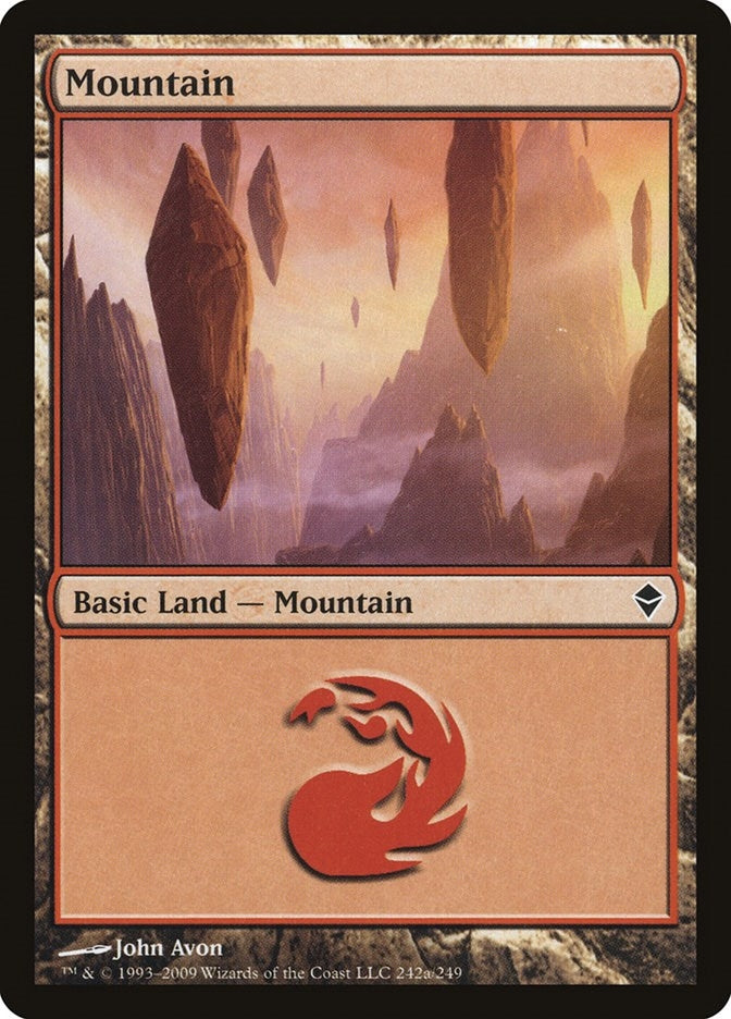 Image for Mountain (242a) (242a) (Zendikar) - Magic: The Gathering