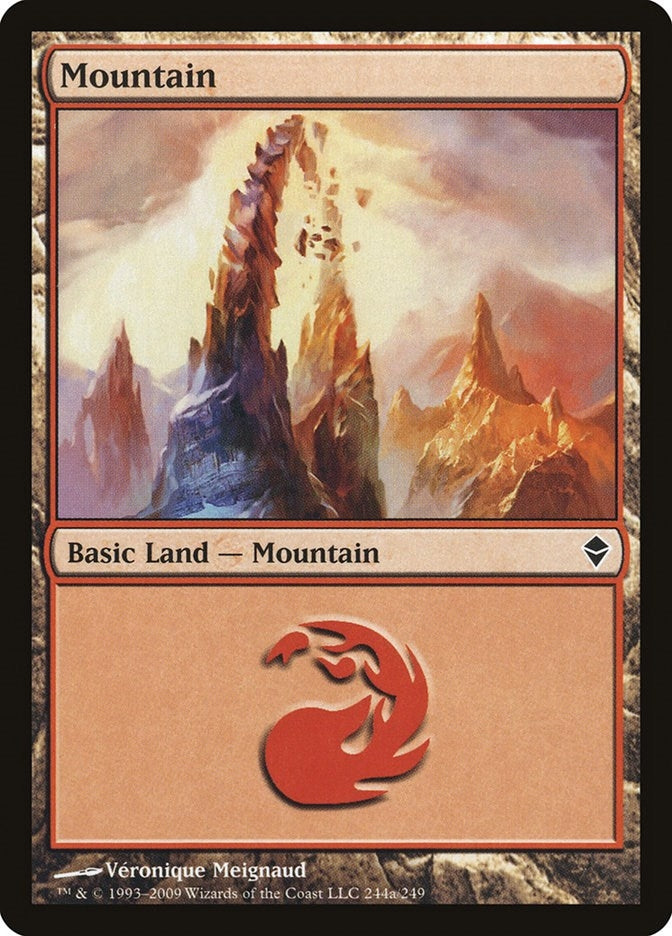 Image for Mountain (244a) (244a) (Zendikar) - Magic: The Gathering