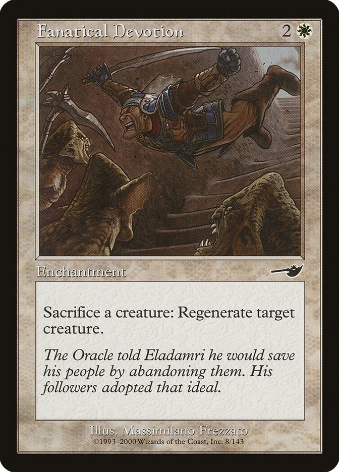Image for Fanatical Devotion (8) (Nemesis) - Magic: The Gathering