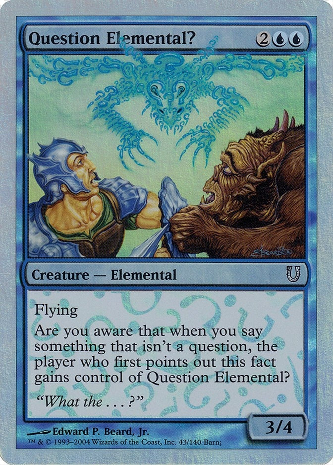 Image for Question Elemental? (Alternate Foil) (43) (Unhinged) - Magic: The Gathering