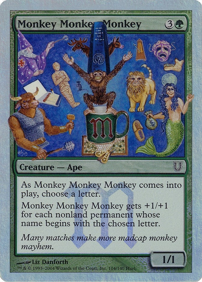 Image for Monkey Monkey Monkey (Alternate Foil) (104) (Unhinged) - Magic: The Gathering