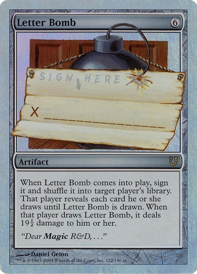 Image for Letter Bomb (Alternate Foil) (122) (Unhinged) - Magic: The Gathering