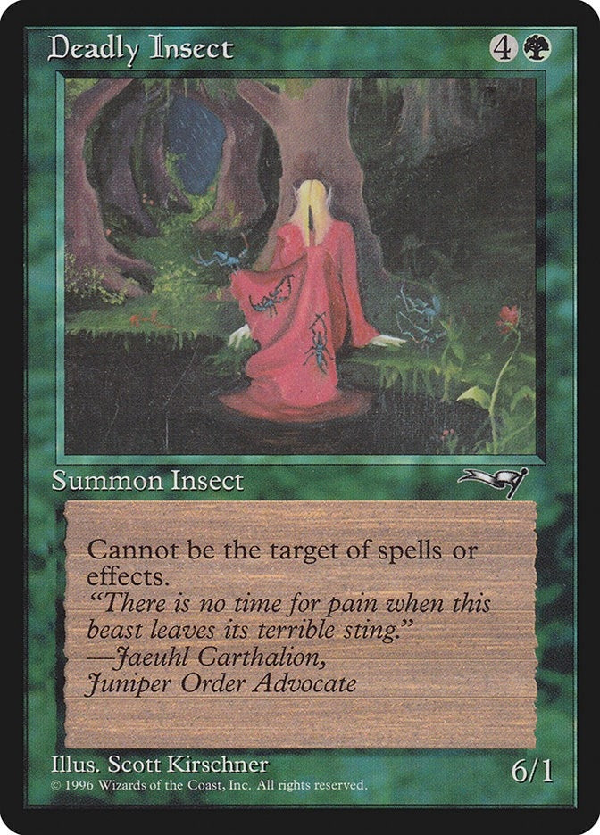 Image for Deadly Insect (Red Robe) (65) (Alliances) - Magic: The Gathering