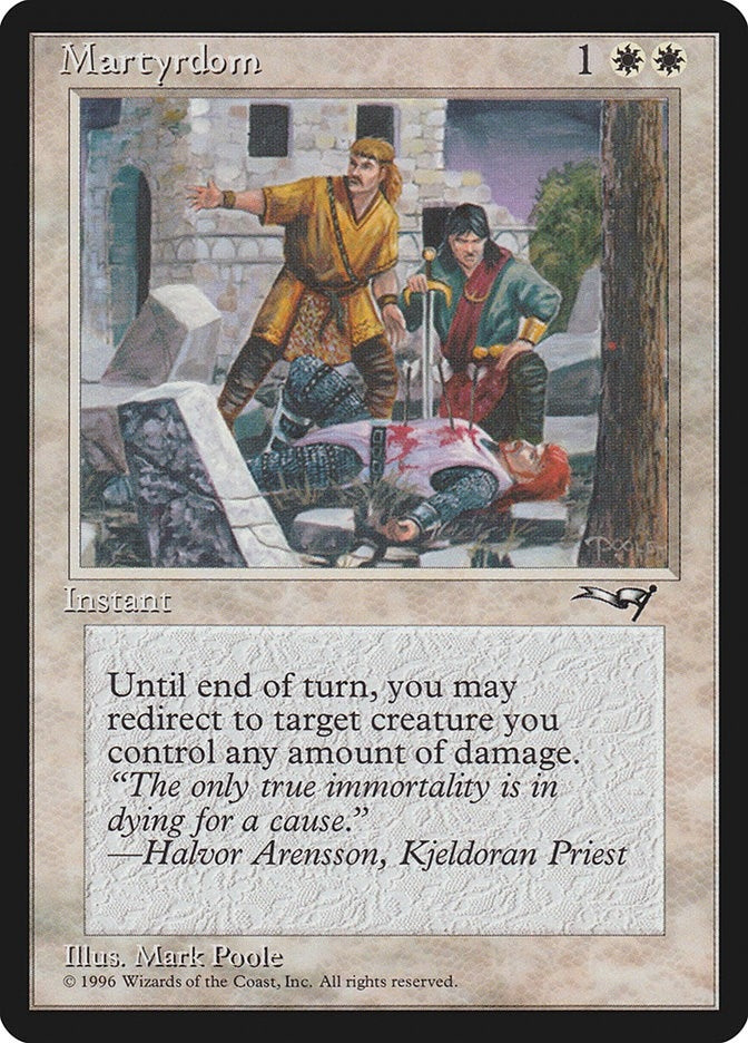 Image for Martyrdom (Wounded on Ground) (139) (Alliances) - Magic: The Gathering
