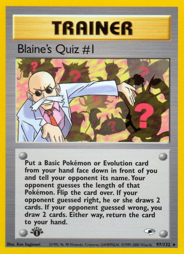 Image for Blaine's Quiz #1 (097/132) (Gym Heroes) - Pokemon