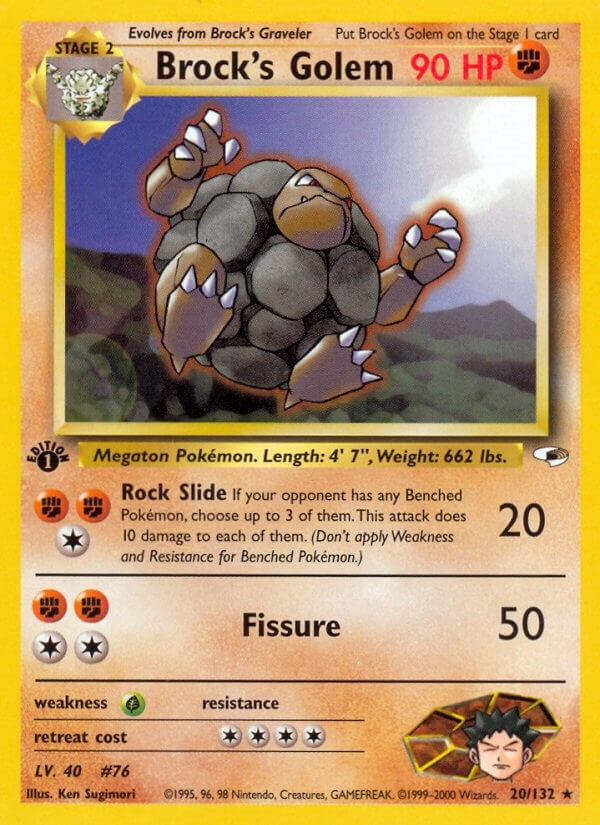 Image for Brock's Golem (020/132) (Gym Heroes) - Pokemon