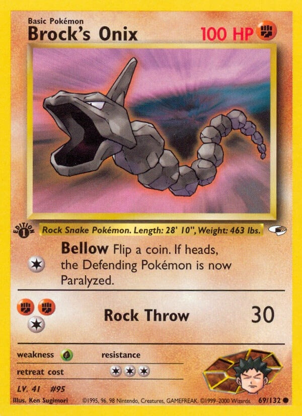Image for Brock's Onix (69) (069/132) (Gym Heroes) - Pokemon