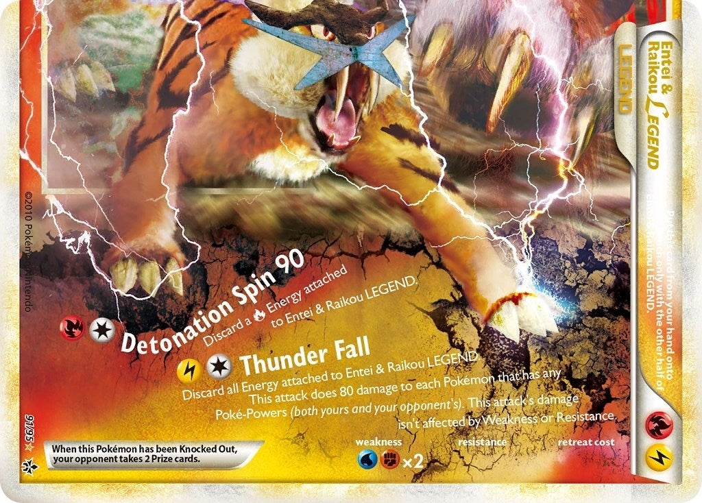 Image for Entei & Raikou Legend (bottom) (91/95) (Unleashed) - Pokemon