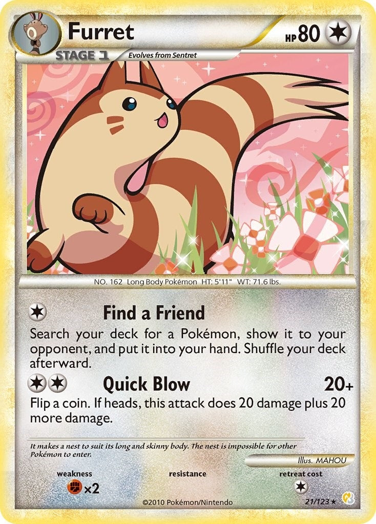 Image for Furret (21/123) (HeartGold SoulSilver) - Pokemon