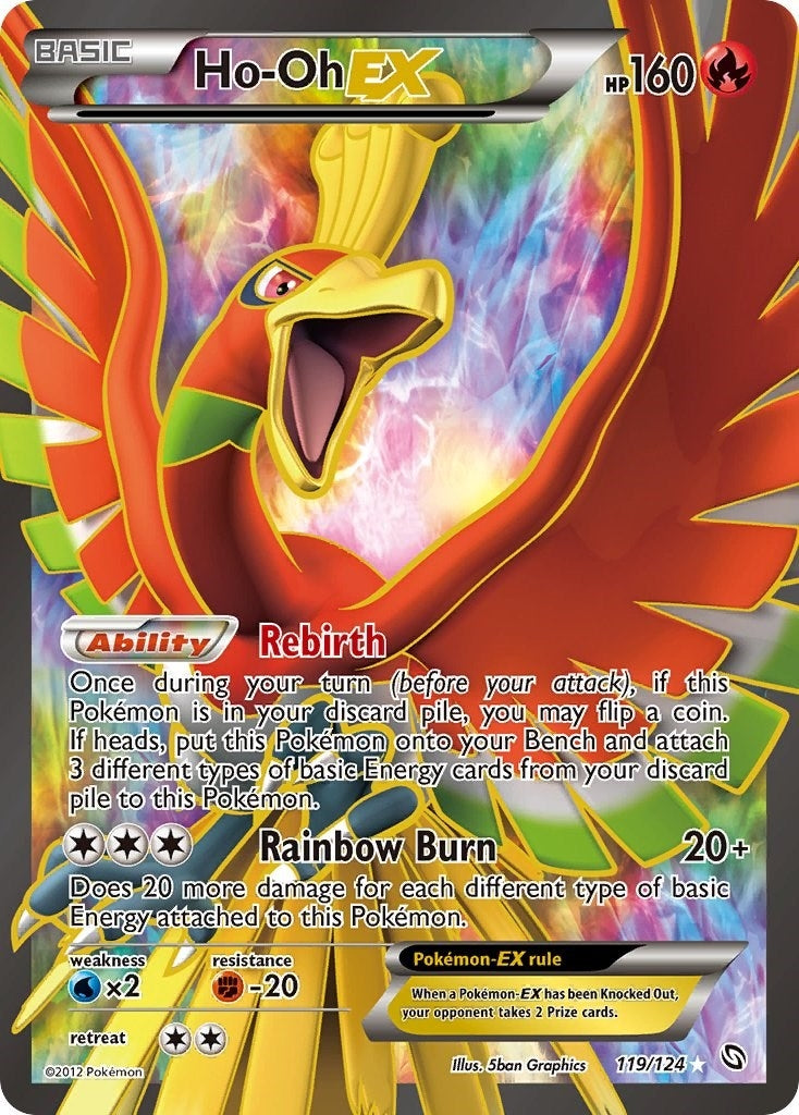 Image for Ho-Oh Ex (119 Full Art) (119/124) (Dragons Exalted) - Pokemon