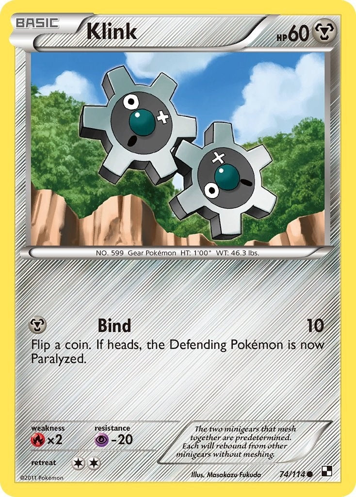Image for Klink (74/114) (Black and White) - Pokemon