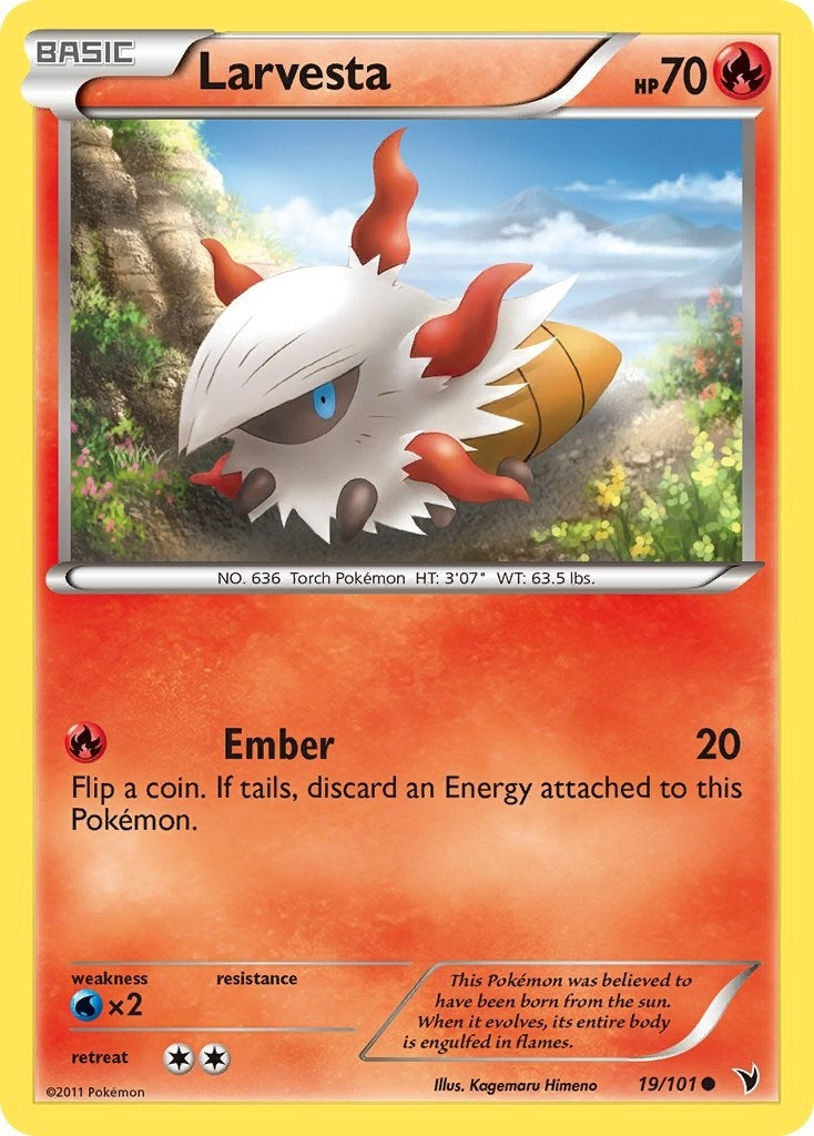 Image for Larvesta (19) (19/101) (Noble Victories) - Pokemon