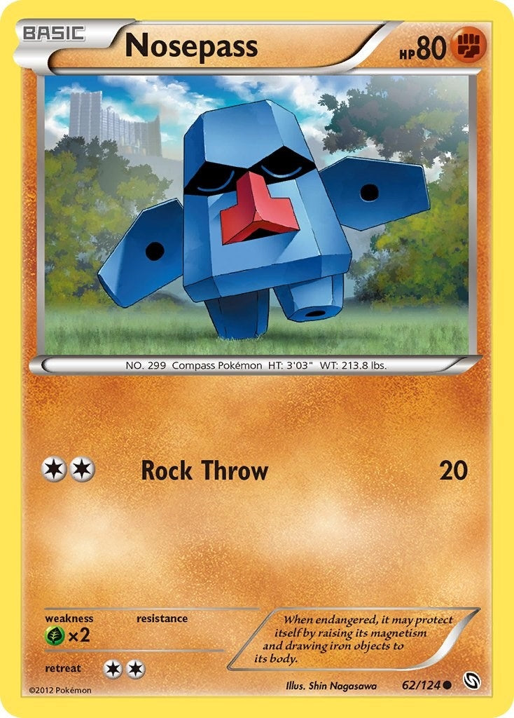 Image for Nosepass (62/124) (Dragons Exalted) - Pokemon